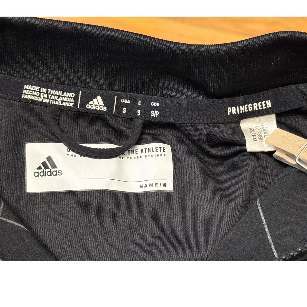 Adidas Primegreen Black‎ Geometric Grid Full Zip Track Jacket HB8827 Mens Small - Picture 4 of 7